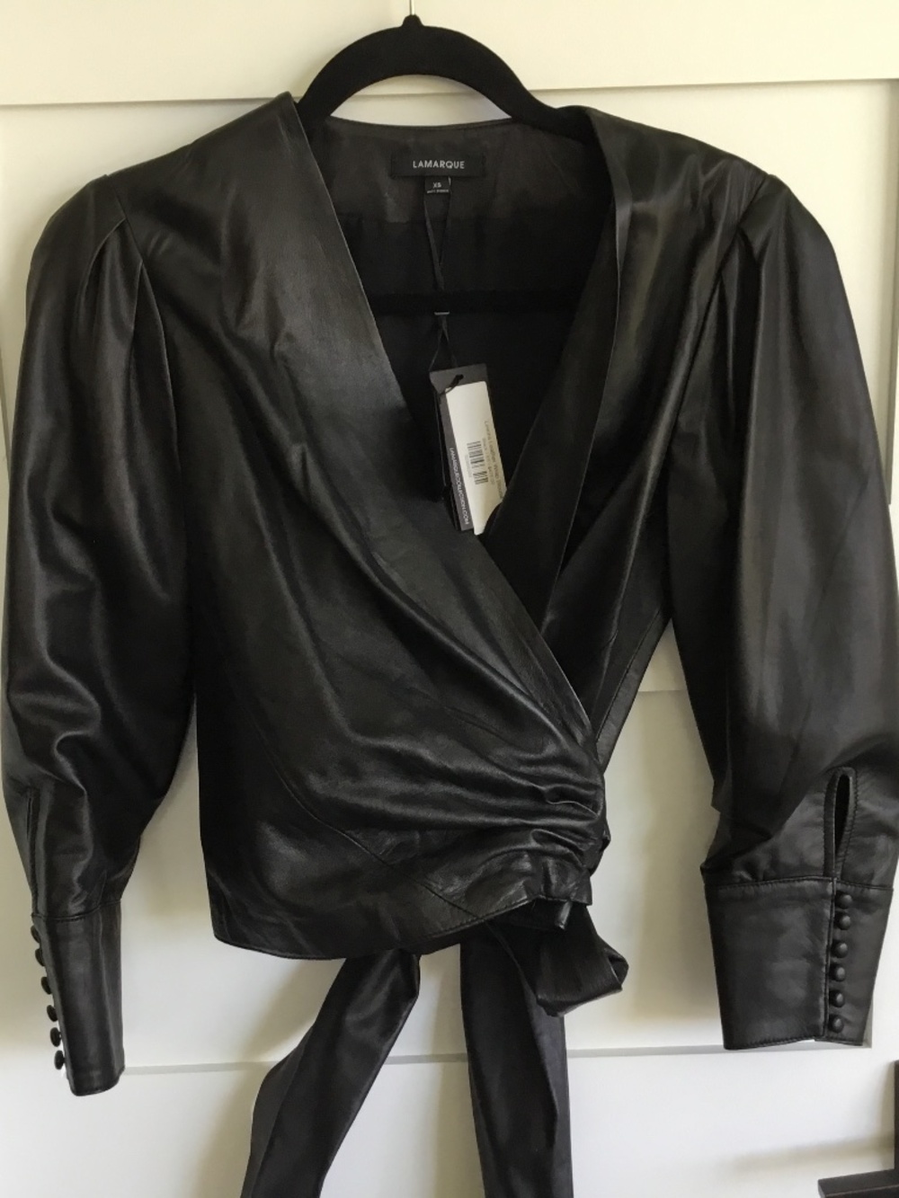 Leather wrap Blouse